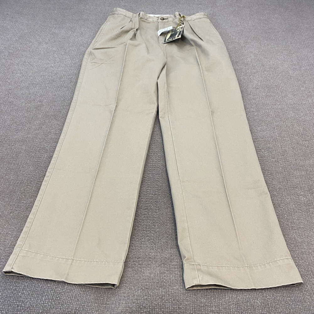 Orvis Ultimate Khakis Pants Mens 34x34 Beige Pleated Chino Classic Fit Workwear